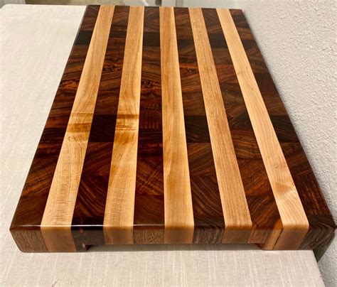 End Grain Jatoba And Maple Cutting Board Etsy