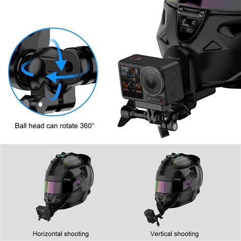 PULUZ Motorcycle Helmet Chin Clamp Mount For GoPro And Other Action