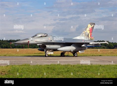 VOLKEL, THE NETHERLANDS - JUNE 15: Netherlands Air Force F-16 on display at the Dutch Air Force ...