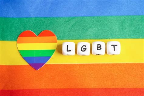 Premium Photo Lgbt Text Character With Rainbow Flag Heart For Symbol Of Pride Month Lesbian