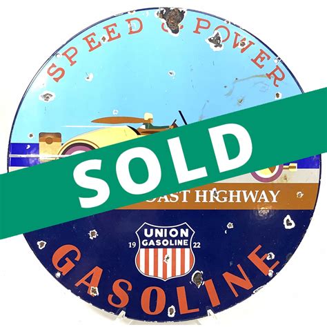 Porcelain Enameled Union Gasoline Sign Ej S Auction Appraisal