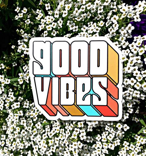 Good Vibes Sticker Vinyl Sticker Wasserfester Sticker Etsy De