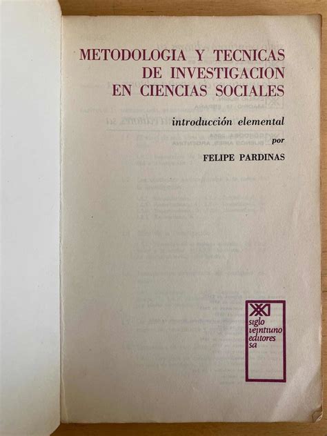 Metodologia Y Tecnicas De Investigacion En Ciencias Sociales