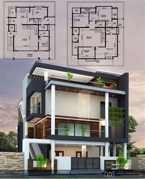 Autocad Civil Building Elevation Bed Design Modern Architectural