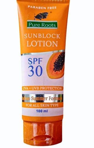 100ml Pure Roots Sunblock Lotion SPF 30 At Rs 160 In Beawar ID