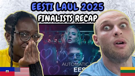 REACTION TO Eesti Laul 2025 Estonia Automatic Finalist RECAP