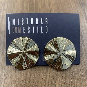 Brinco Chapa Folha Dourado Misturar Estilo Acessórios