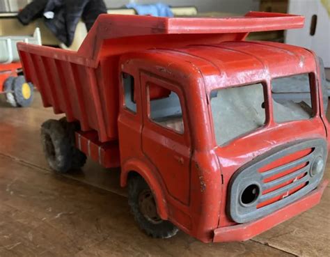 ANCIEN JEU JOUET En Tôle Camion Benne En Tôle Joustra L 33 Cm EUR 25 50