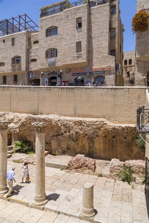 Ancient Streets and Buildings in the Old City of Jerusalem Editorial ...