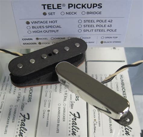 Lindy Fralin Vintage Hot Telecaster Pickups Set Stock Stagger Reverb