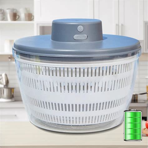 Qmmd Electric Salad Spinner 4l Large Capacity Vegetable