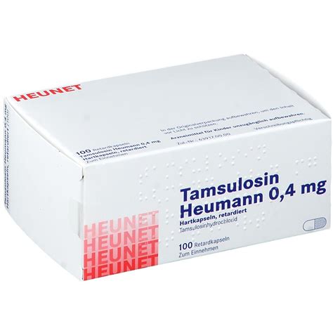 Tamsulosin Heumann 0 4 Mg 100 St Mit Dem E Rezept Kaufen Shop Apotheke