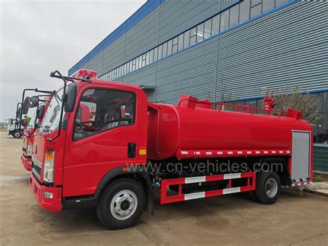 Howo Liters Water Tanker Fire Fighting Truck Price Trade China