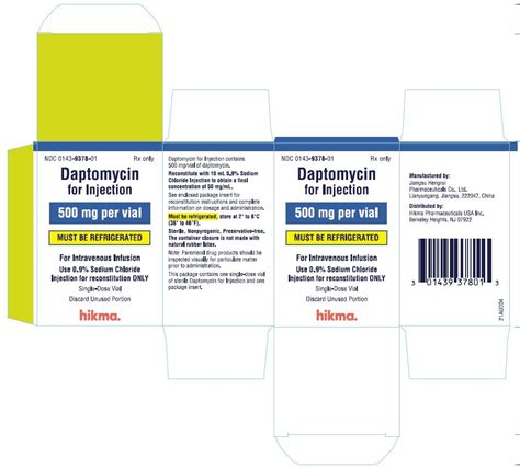 Daptomycin Injection Fda Prescribing Information Side Effects And Uses