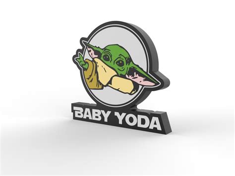 Archivo Stl Grogu Baby Yoda LuminÁria LÁmpara Led 👶・modelo Para