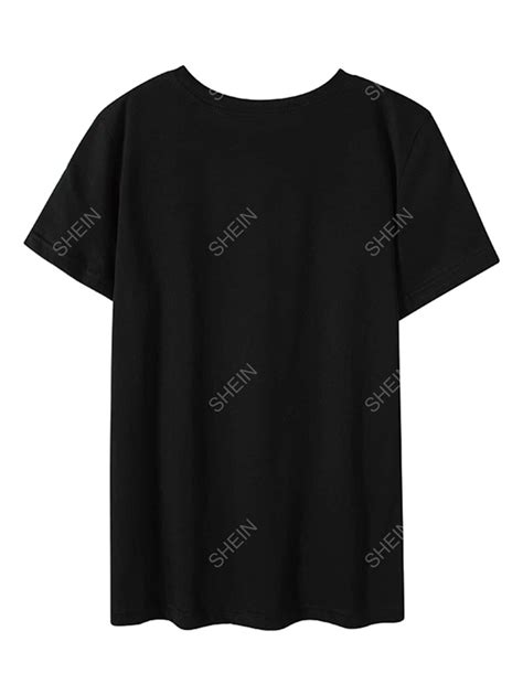 Shein Ezwear Camiseta Con Gráfico De Pingüino Y Eslogan No Soy Bajo