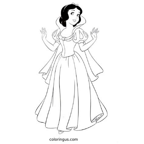 Snow White Printable Pdf Free Coloring Page