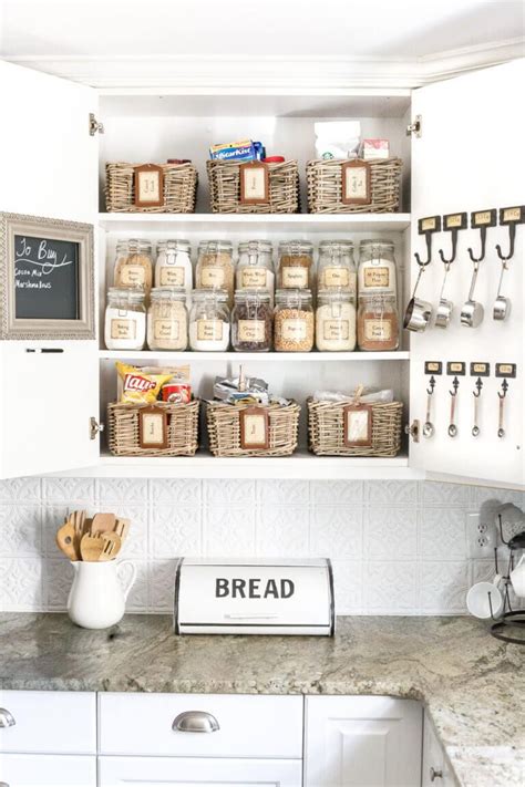 40 Easy Ways To Organize Your Kitchen On A Budget In 2020 Ikea Jars