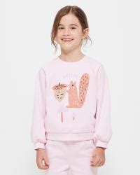 Print Crew Neck Jumper - Light Pink Squirrel | Target Australia