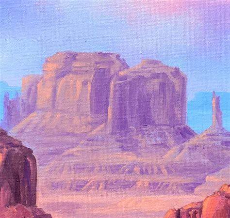 Monument Valley Painting Original Oil Painting Sunrise Arizone