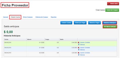 Como Crear Un Anticipo Proveedores