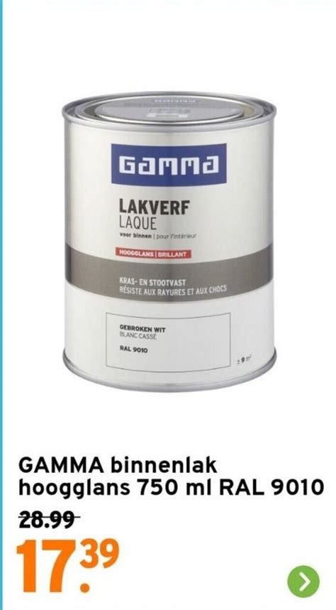 Gamma Binnenlak Hoogglans Ml Ral Aanbieding Bij Gamma