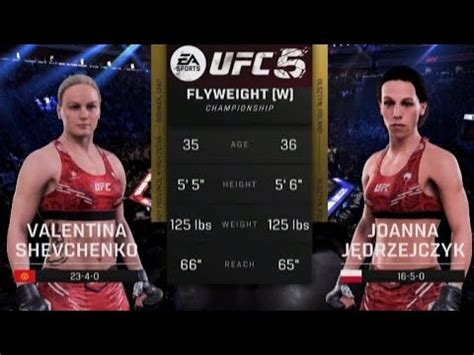 Ea Sports Ufc Valentina Shevchenko Vs Joanna Jedrzejczyk Game Play