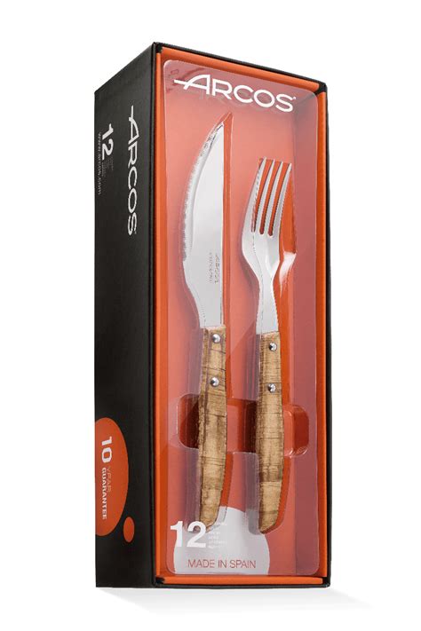 ARCOS Steak Set 12 Pieces Nitrum Stainless Steel And Mm Blade Pocket