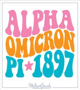 1008 Alpha Omicron Pi Shirt Retro | Metro Greek