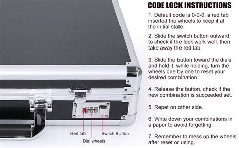 Buyineast Locking Hard Briefcase With Dual Combination