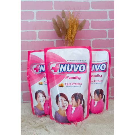 Jual Nuvo Sabun Cair Pink Protect Pouch 400ml Shopee Indonesia