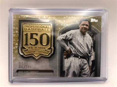 2019 Topps 150th Anniversary Commemorative Medallion Series 2 150th Anniversary AMM BRU Babe
