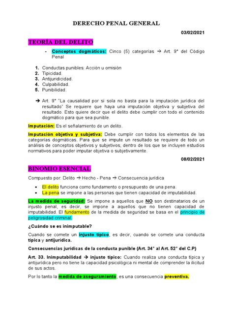 Derecho Penal Generalllll Pdf Intención Derecho Penal Derecho Penal