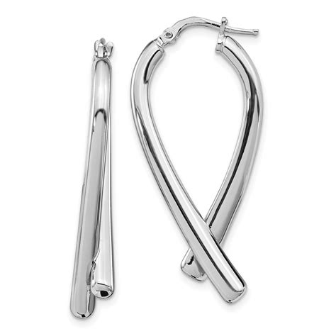 Buy Sterling Silver Rp Polished Post Dangle Earrings 40 Mm Apmex