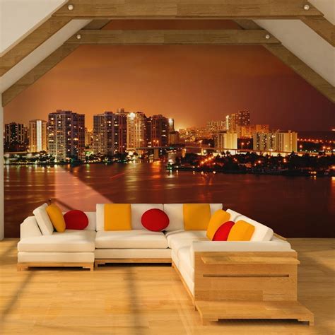 Tiptophomedecor Cityscape Wallpaper Wall Mural Welcome To Miami