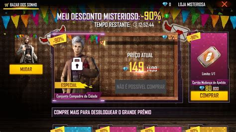 Free Fire Loja Misteriosa Traz Passe De Elite Desconto Free Fire