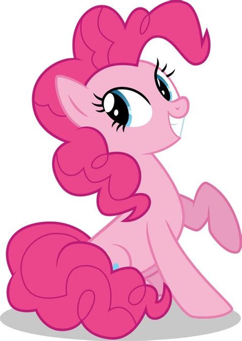 A Pinkie Pony Sitting On The Ground