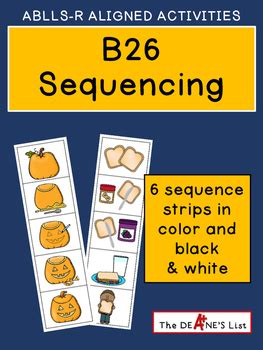 Ablls R Aligned Activities B Sequencing By The Deane S List Tpt