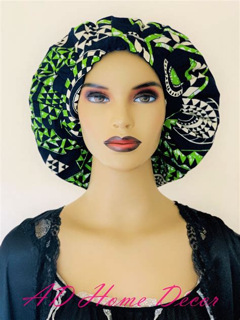 Metropolis Medium Large Adjustable Ankara Print Bonnet Etsy