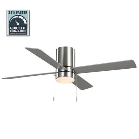 Hampton Bay Scenic In Integrated Led Indoor Brushed Nickel Hugger