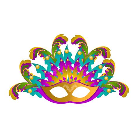 Mardi Gras Mask Stock Vector Illustration Of Feather 107252117