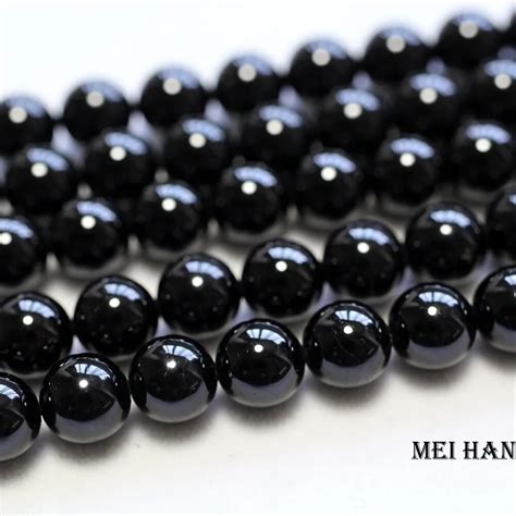 Meihan Spinelle Noire Naturelle Pour La Fabrication De Bijoux Perles