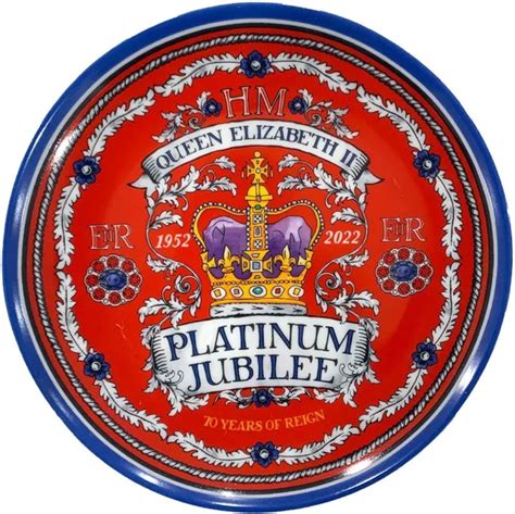 PLATIN JUBILÄUM GEDENKTAFEL Königin Elisabeth II Erinnerungsstücke 20