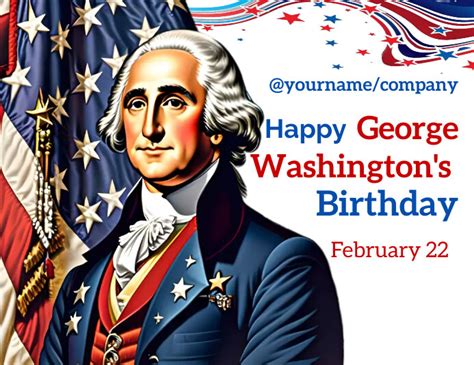 Happy Birthday George Washington George Washingtons Birthday Template