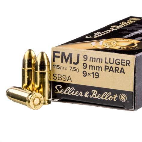 Sellier Bellot 9MM 115gr FMJ SB9A Shoot Straight