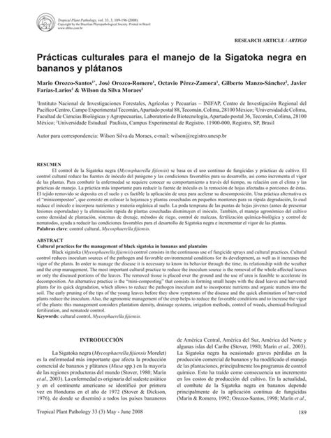 Manejo De Sigatoka Negra PDF