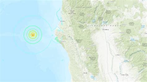 Sismo De Magnitud 5 8 Frente A La Costa Del Norte De California