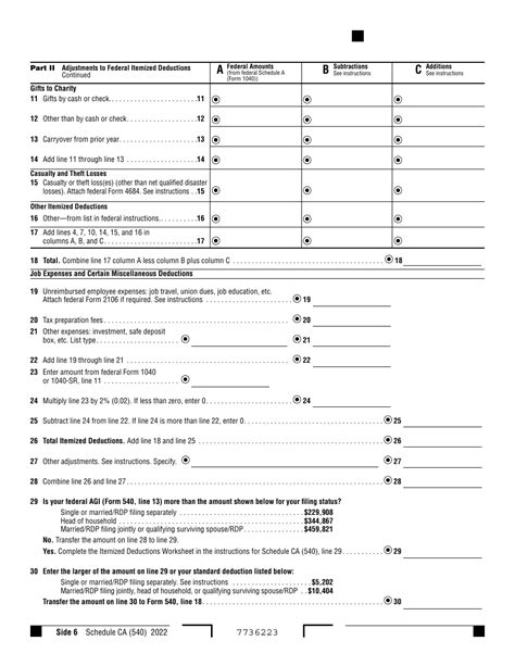 Form 540 Schedule Ca 2022 Fill Out Sign Online And Download