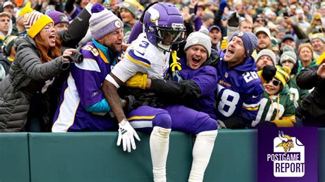 Vikings Postgame Report Vikings Defeat The Packers At Lambeau Field