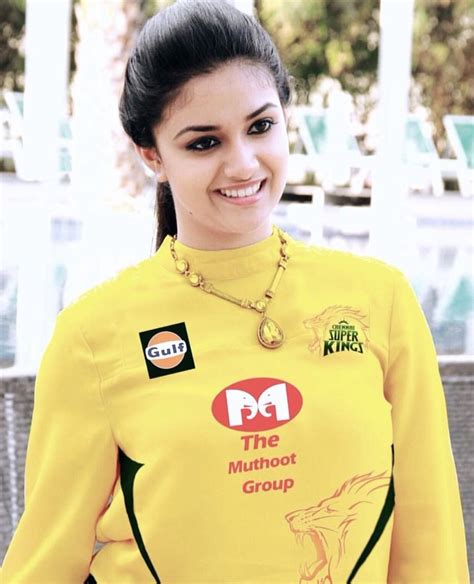 Keerthy Suresh in Yellow Dress for CSK IPL 2018 | Keerthy Suresh